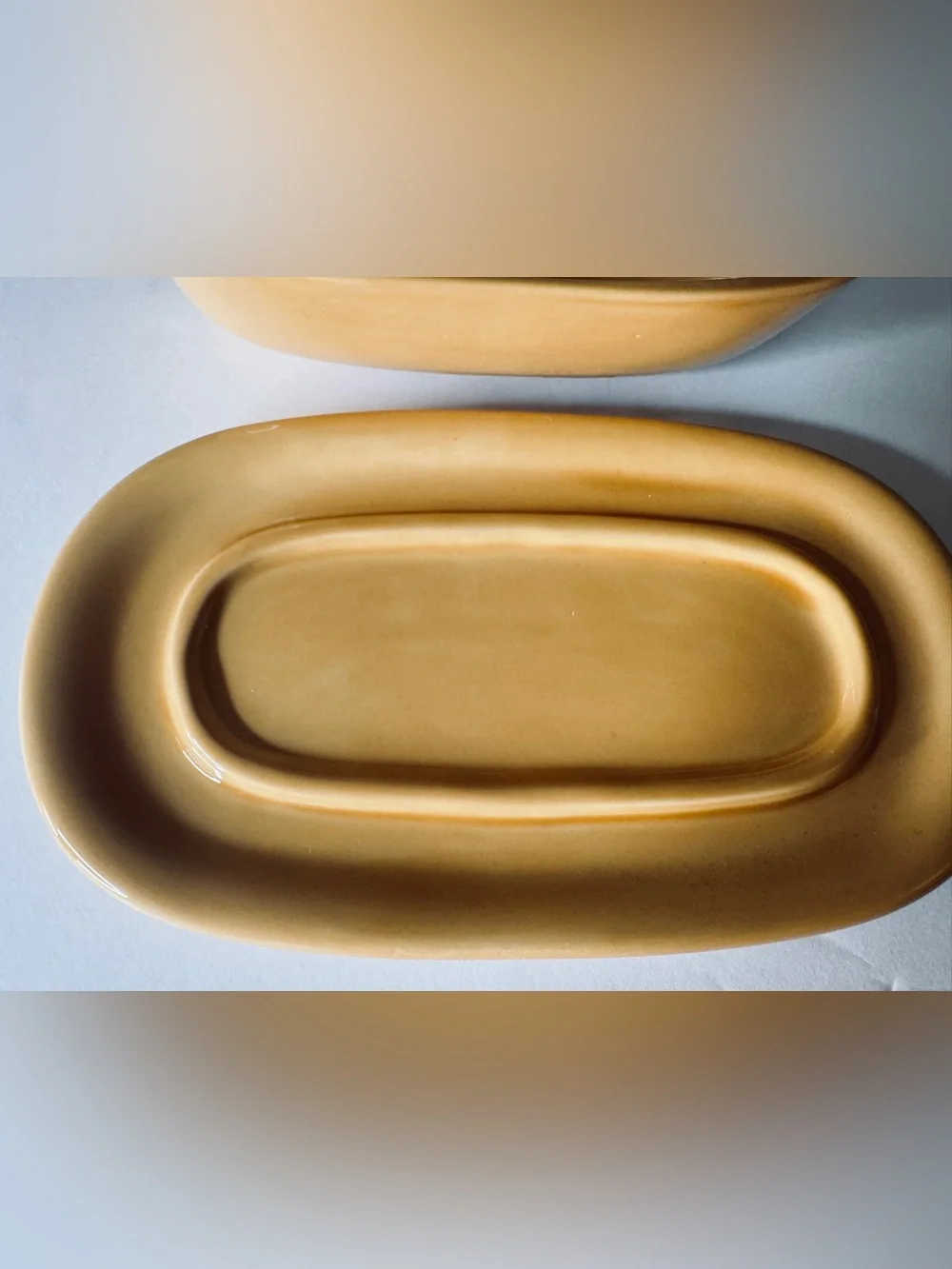 Pottery Barn Ceramic Butter Dish in Light Tan - Men Accessories